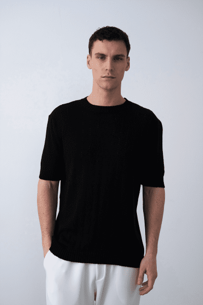 Alternative view of Textured Knit T-Shirt