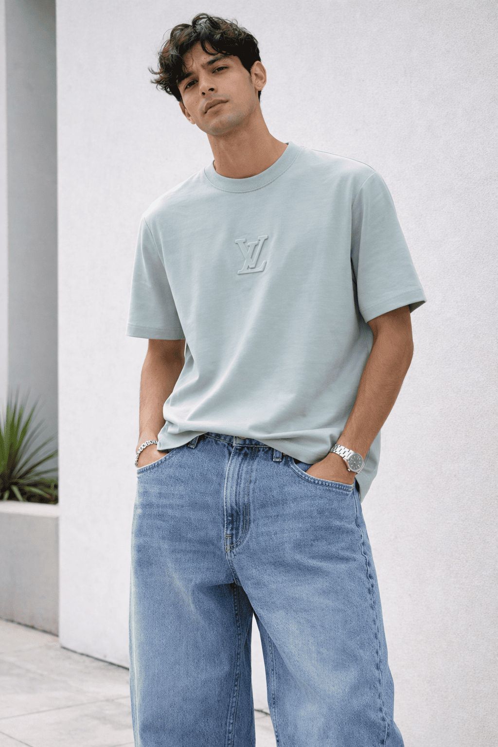 Embossed LV T-Shirt - Image 4